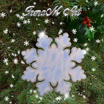 Ръчно изработени изделия от дърво Коледа и Нова година  Ръчно изработени изделия от дърво Сувенир Пухкава Снежинка